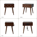 Vivian Mid-century Modern Nightstand with Charging Station(Optional Types)