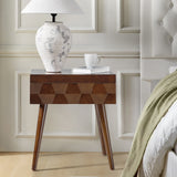 Vivian Mid-century Modern Nightstand with Charging Station(Optional Types)