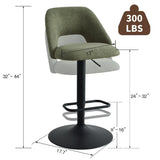 Edwin Upholstered Swivel Adjustable Bar Stool (Set of 2)