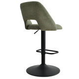 Edwin Upholstered Swivel Adjustable Bar Stool (Set of 2)