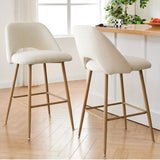Edwin Boucle Upholstered Counter Stool (Set of 2)
