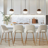Edwin Boucle Upholstered Counter Stool (Set of 4)