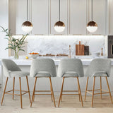 Edwin Boucle Upholstered Counter Stool (Set of 2)