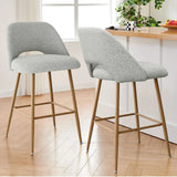 Edwin Boucle Upholstered Counter Stool (Set of 2)