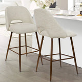 Edwin 26" Modern Upholstered Counter Stool (Set of 2)