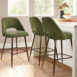 Edwin 26" Modern Upholstered Counter Stool (Set of 3)