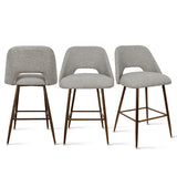 Edwin 26" Modern Upholstered Counter Stool (Set of 3)