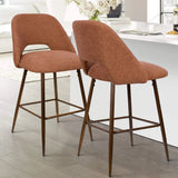 Edwin 26" Modern Upholstered Counter Stool (Set of 2)