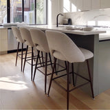 Edwin 26" Modern Upholstered Counter Stool (Set of 2)