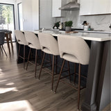 Edwin 26" Modern Upholstered Counter Stool (Set of 3)