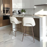 Edwin 26" Modern Upholstered Counter Stool (Set of 3)