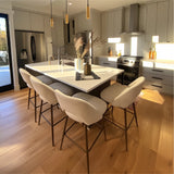 Edwin 26" Modern Upholstered Counter Stool (Set of 3)