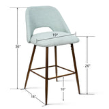 Edwin 26" Modern Upholstered Counter Stool (Set of 2)