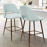 Edwin 26" Modern Upholstered Counter Stool (Set of 2)