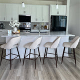 Edwin 26" Modern Upholstered Counter Stool (Set of 3)