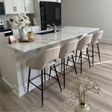 Edwin 26" Modern Upholstered Counter Stool (Set of 3)