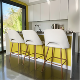 Edwin Boucle Upholstered Counter Stool (Set of 4)