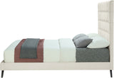 Elly Contemporary Velvet Bed with Deep Button Tufting and Espresso Wood Legs for Stylish Comfort