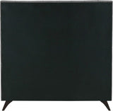 Elly Contemporary Velvet Bed with Deep Button Tufting and Espresso Wood Legs for Stylish Comfort