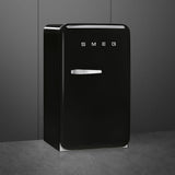 Retro-Style Refrigerator (4.3 cu ft, Right Hinge) - Black