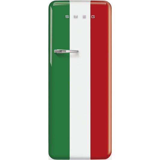 Retro-Style Refrigerator (9.5 cu ft, Right Hinge) - Italian Flag