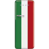 Retro-Style Refrigerator (9.5 cu ft, Right Hinge) - Italian Flag