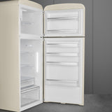 Retro-Style Refrigerator (19.3 cu ft, Right Hinge) - Cream