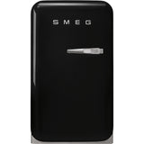 Retro-Style Refrigerator (1.2 cu ft, Left Hinge) - Black