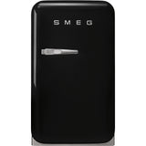 Retro-Style Refrigerator (1.2 cu ft, Right Hinge) - Black