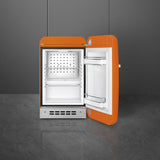 Retro-Style Refrigerator (1.2 cu ft, Right Hinge) - Orange
