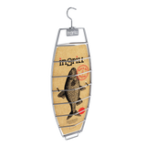 INGRILL Stainless Steel Fish Rack for Barrel & Drum Smokers – 304 Stainless Steel Hanging Fish Basket with Locking Hinge for Vertical Smoking & Grilling