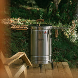 3-in-1 Stainless Steel Smoker Barrel Grill Premium– Portable Charcoal BBQ with Thermometer, Outdoor Cooking Smoker for Camping, Backyard & Home BBQ INGRILL