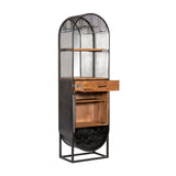 Roswell 23" Bar Cabinet in Natural Mango Wood and Iron