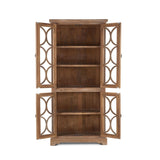 San Rafael 38" Tall Glass Cabinet in Antique Oak