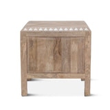 Tangiers 26" Nightstand in Carved Natural White