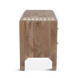 Tangiers 26" Nightstand in Carved Natural White
