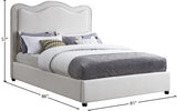 Felix Mid Century Modern Bed with Curved Headboard and Espresso Legs for Stylish Comfort and Elegance