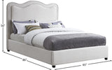 Felix Mid Century Modern Bed with Curved Headboard and Espresso Legs for Stylish Comfort and Elegance