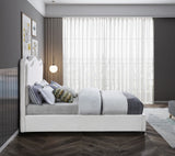 Felix Mid Century Modern Bed with Curved Headboard and Espresso Legs for Stylish Comfort and Elegance