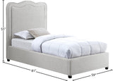 Felix Mid Century Modern Bed with Curved Headboard and Espresso Legs for Stylish Comfort and Elegance