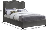 Felix Mid Century Modern Bed with Curved Headboard and Espresso Legs for Stylish Comfort and Elegance