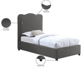 Felix Mid Century Modern Bed with Curved Headboard and Espresso Legs for Stylish Comfort and Elegance