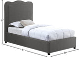 Felix Mid Century Modern Bed with Curved Headboard and Espresso Legs for Stylish Comfort and Elegance
