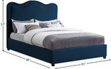 Felix Mid Century Modern Bed with Curved Headboard and Espresso Legs for Stylish Comfort and Elegance