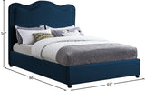 Felix Mid Century Modern Bed with Curved Headboard and Espresso Legs for Stylish Comfort and Elegance