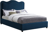 Felix Mid Century Modern Bed with Curved Headboard and Espresso Legs for Stylish Comfort and Elegance