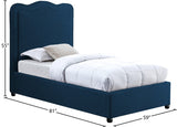 Felix Mid Century Modern Bed with Curved Headboard and Espresso Legs for Stylish Comfort and Elegance