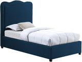 Felix Mid Century Modern Bed with Curved Headboard and Espresso Legs for Stylish Comfort and Elegance