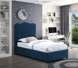 Felix Mid Century Modern Bed with Curved Headboard and Espresso Legs for Stylish Comfort and Elegance