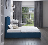 Felix Mid Century Modern Bed with Curved Headboard and Espresso Legs for Stylish Comfort and Elegance